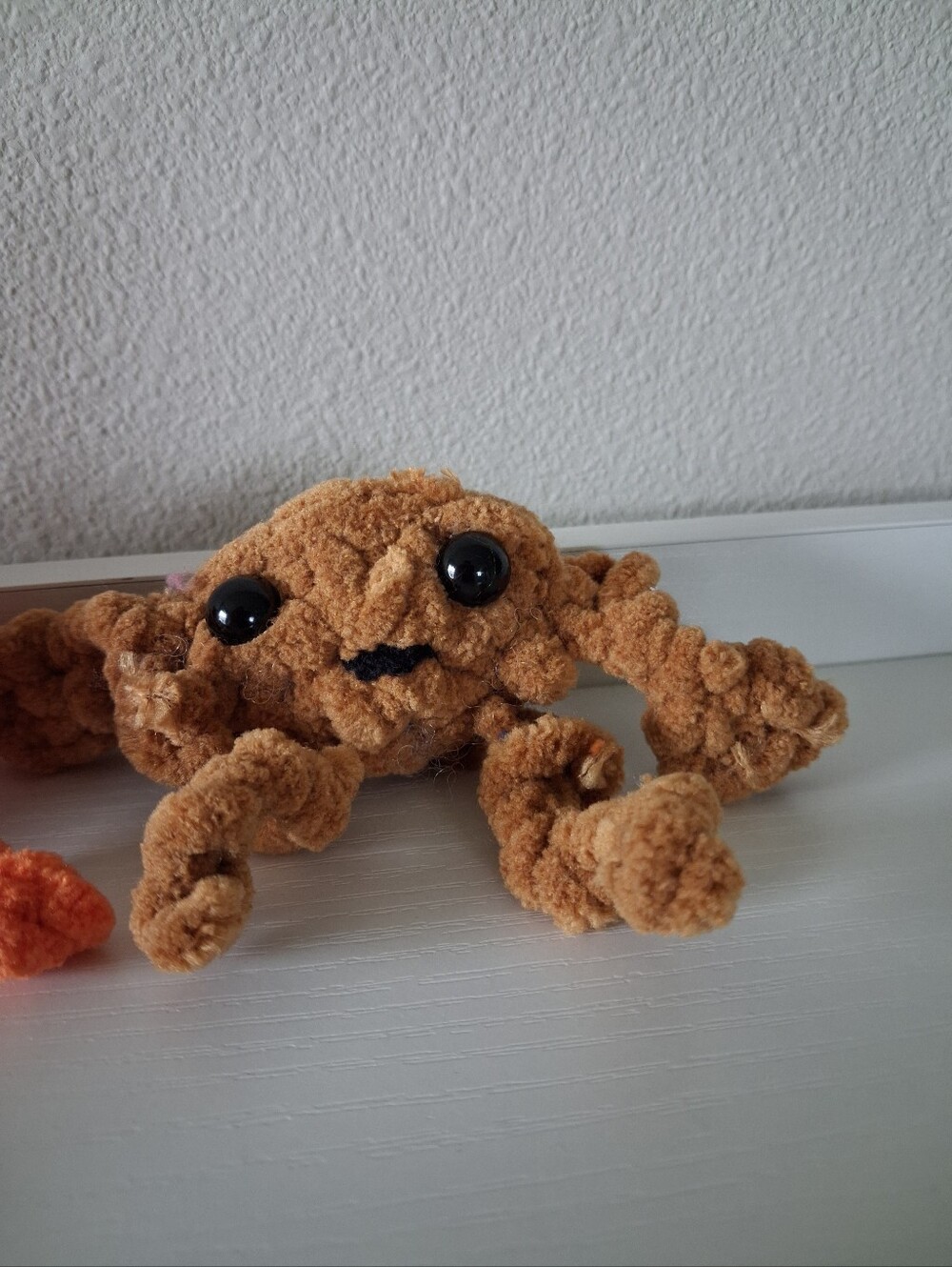 Brown Crochet Mini Frog